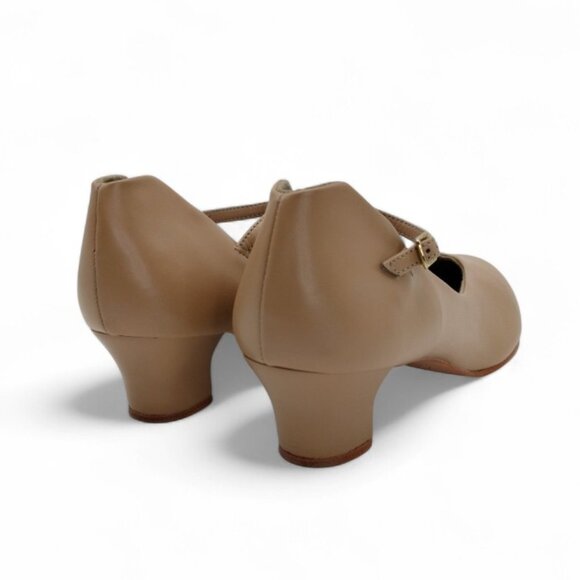 Capezio Women's Size 11 Caramel Jr. Footlight 1.5" Heel Character Dance Shoes - Picture 11 of 14